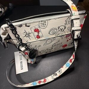 NWT Steve Madden Blynn Doodle Graffiti Crossbody Bag NYC